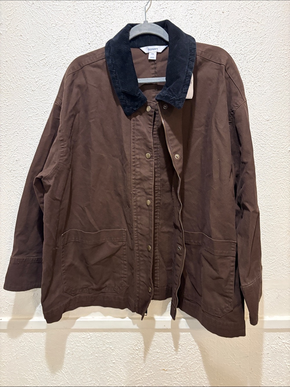 Old Navy Brown Jacket with Black Cord Collar